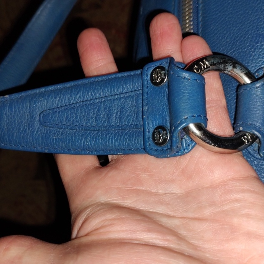 MCM papillon blue pebbled leather bag. 01709 MSRP$999 EUC - Picture 16 of 16